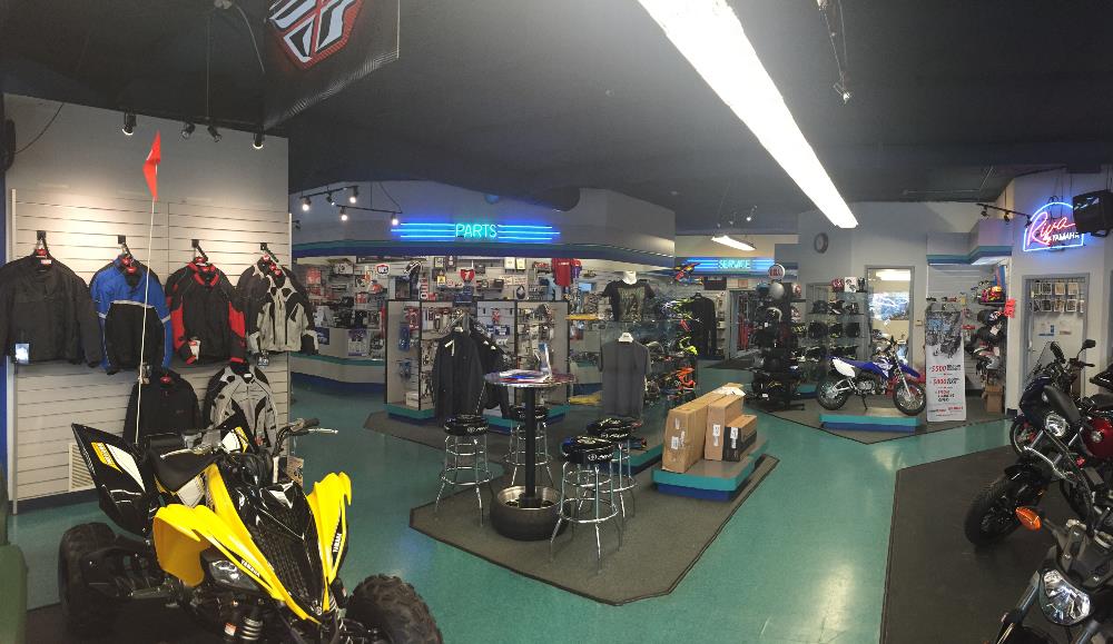 Sales floor at Cycle Sport Yamaha located in Hobart, Indiana